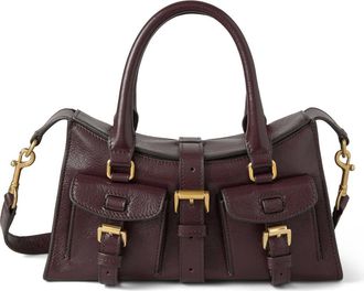 Mulberry Mini Roxanne High Shine Leather Crossbody Bag in Oxblood at Nordstrom