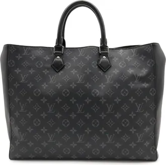 Louis Vuitton Black Gray Monogram Eclipse Leather Handbag Tote Bag (Pre-Owned)