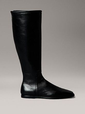 Calvin Klein Botas De Piel Napa Con Puntera Cuadrada Y Cremallera