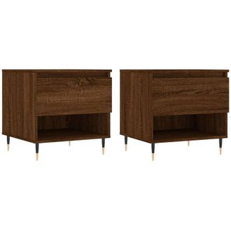 vidaXL Vidaxl - Coffee Tables 2 pcs Brown Oak 50x46x50 cm Engineered Wood