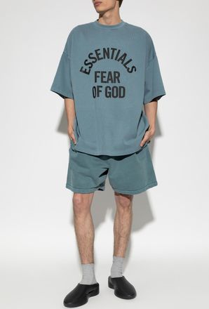 Fear of God T-shirt With Printed Logo, Mens, Blue