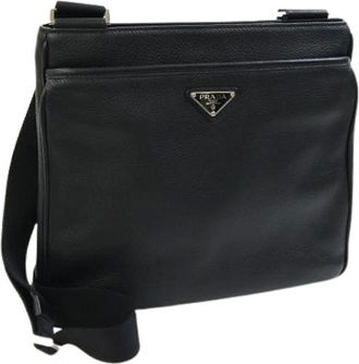 Prada Pre-owned Cross Body Bags, male, Black, Size: ONE SIZE Pre-owned Vintage Shoulder Bag