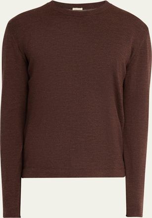 Massimo Alba Mens Mouline Wool Crewneck Sweater
