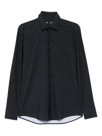 BOSS long-sleeves patterned shirt - Black