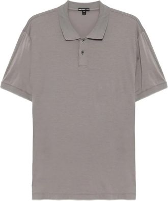 James Perse Polo in jersey con logo - Grigio