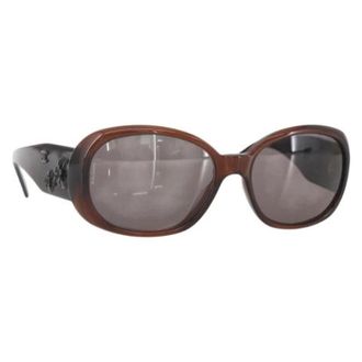Chanel Pre-owned Accessories, female, Brown, Size: ONE SIZE Pre-owned Plastic Sunglasses