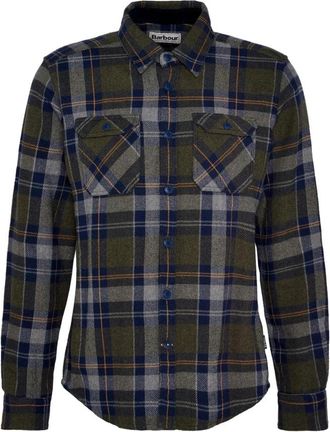 Barbour Snowcap Fitted Shirt Olive - Heren - Casual Overhemden - Veelkleurig - M - Katoen - Overhemden