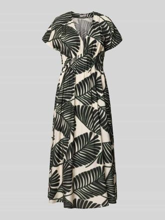 Christian Berg Midikleid aus Viskose-Mix mit floralem Allover-Print in Sand, Gr&ouml;&szlig;e 34