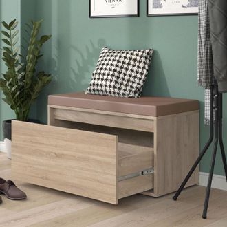 Vicco Banco Para Zapatos Iker, Sonoma, 80 X 45 Cm