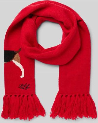 Lauren Ralph Lauren Schal aus Woll-Mix Modell Dog in Rot, Größe 1