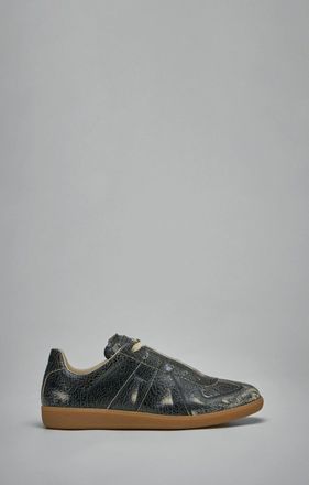 Maison Margiela Replica Distressed Cracked-Leather Sneakers