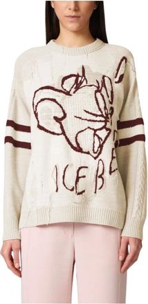 Iceberg Rondgebreide trui A01474940002 - Dames - Ronde hals truien - Veelkleurig - XS - Wol - Truien & Vesten