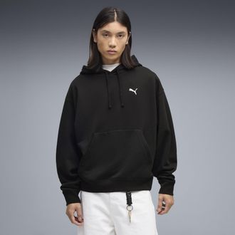 Puma Felpa con cappuccio oversize Essentials da uomo, Abbigliamento, Nero, XXL