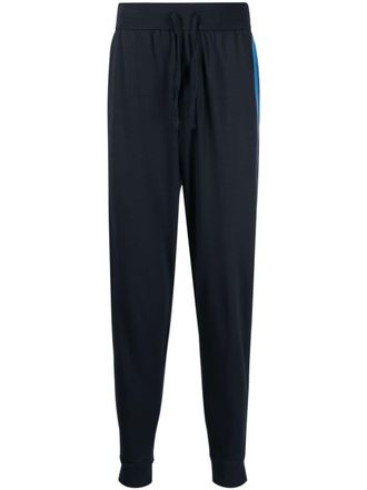 BOSS Authentic logo-tape track pants - Blue