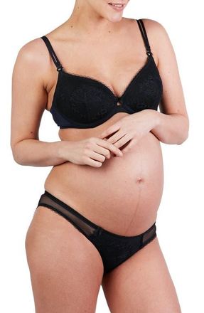 Cache Coeur Louise Maternity and nursing push-up bra in Marine at Nordstrom, Size 40E