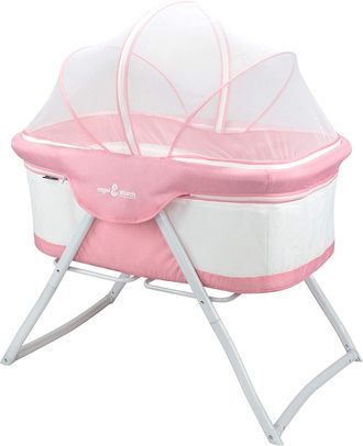 OEM Bebito Cuna De Beb&eacute; De Viaje Plegable Minicuna Con Mosquitera (rosado)