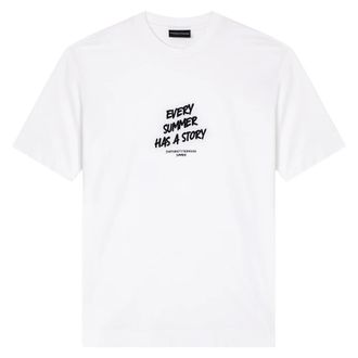 Emporio Armani T-shirt met ronde hals - Heren - T-shirts - Wit - M - Tops