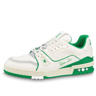 Louis Vuitton LV Trainers White Green 1ABNIS