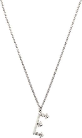 Emanuele Bicocchi Alphabet Pendant E sterling silver necklace - unisex - Sterling Silver - One Size