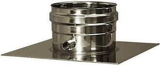 MBM Placa Con Drenaje Cerrado Para Chimenea Dn 140 Tubo De Acero Inoxidable 316