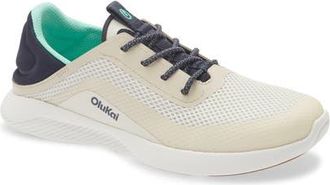Olukai Kialoa Convertible Lace-Up Waterproof Sneaker in White Sand /Bright White at Nordstrom, Size 8.5