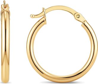 Devata Classic Hoop Earrings in 14K Gold, 15mm in Yellow Gold at Nordstrom
