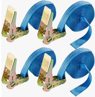 Soleil 4 X Sangle DArrimage Tendeur &Agrave; Cliquet Sangle &Agrave; Cliquet Sangles Pour Transport Moto Camion Sangle Arrimage Courroies De Tension Pour Camping-car 6m X 