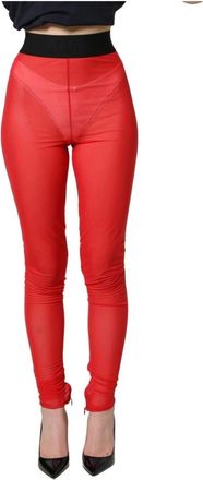 Dolce & Gabbana Leggings Pantaloni - - Trousers - Donna - Rosso - S