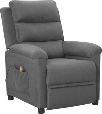 vidaXL Sill&oacute;n De Masaje Tela Gris Claro Vidaxl