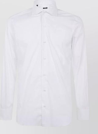 Barba stretch poplin shirt