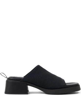 Miista Zooey open-toe mules - women - Rubber/Rubber/Fabric - 36 - Black