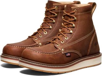 Keen Liberty 1030603 Mens Brown Birch Leather 6 Soft Toe Work Boots HTAT1154