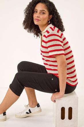 Roman Cropped Cargo Stretch Trouser