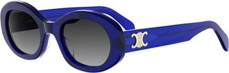 Celine Celine - Triomphe Oval Zonnebril - Dames - Accessoires - Blauw - Maat: 52 MM
