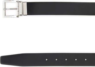 Prada Mens Black Leather Reversible Belt F0002 Vitello Cinture