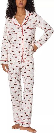 Bedhead Pajamas Espresso Kisses Long Sleeve Pajama Set In White