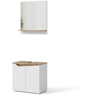 Vicco Set di mobili da bagno Marelle, Bianco, 2 parti