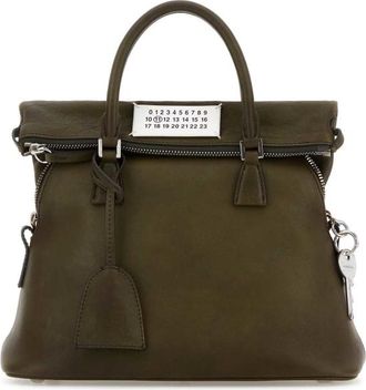 Maison Margiela Olive Green Leather Mini 5Ac Handbag