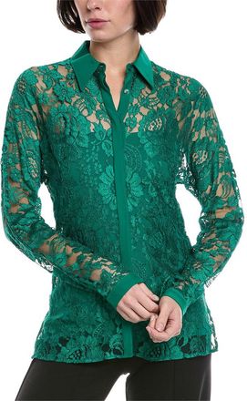 Akris Lace Silk-Trim Shirt