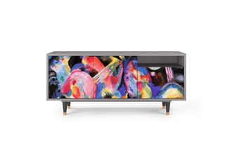 StoryZ Mueble de TV multicolores 2 cajones y 2 puertas L 125 cm
