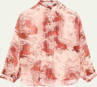 Alix of Bohemia Poet Rouge Pegasus Long-Sleeve Blouse