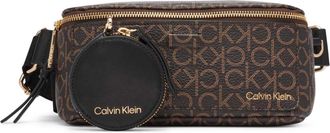 Calvin Klein Womens Millie Novelty Belt Bag, Brown/Khaki/Black, One Size