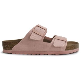 Birkenstock Arizona Rivet Logo Textile Unisex Comfort Sandals - Soft Pink - Size:UK 5