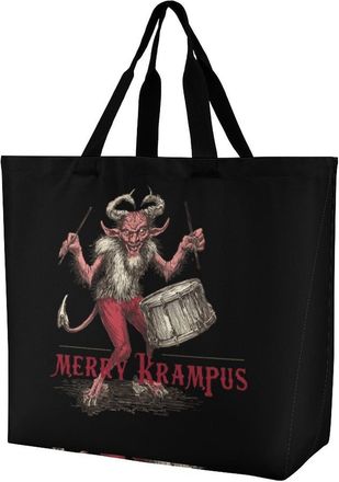 Generic Merry Kampus Reusable Shopping Bags One Shoulder Grocery Tote Bag Waterproof Big Purse for Work Travel