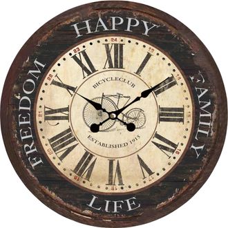 My Flair Wanduhr »Bicycle« mit römischen Ziffern, Zeiger aus Metall