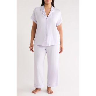 Nordstrom Moonlight Eco Crop Pajamas in Purple Puff at Nordstrom, Size 1X