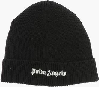 Palm Angels Cotton Beanie CLASSIC LOGO size One Size