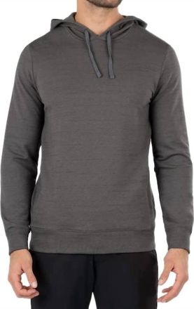 Travis Mathew Cloud Slub Hoodie In Gray Pinstripe