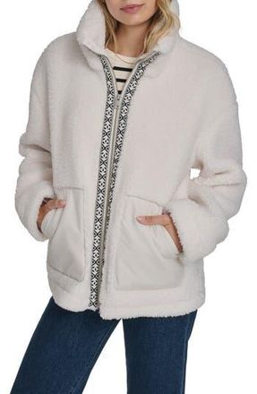 Levi's Faux Shearling Full Zip Jacket in Almond at Nordstrom Rack, Size Medium