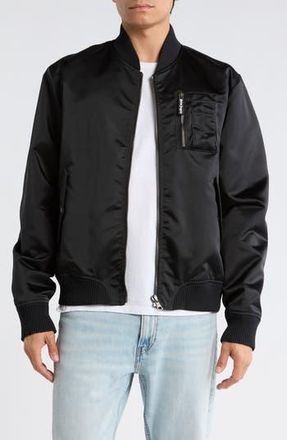 Palm Angels Curved Logo Bomber Jacket in Black at Nordstrom Rack, Size 38 Us / 48 Eu